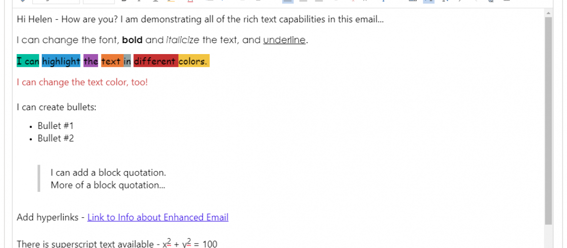 Email Rich Text
